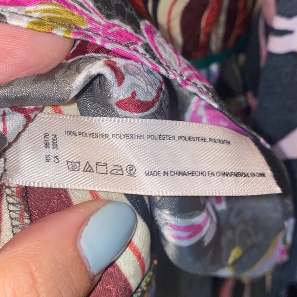 Anthropologie E by Eloise Stripe Floral Tank Top Camisole - Picture 4 of 5